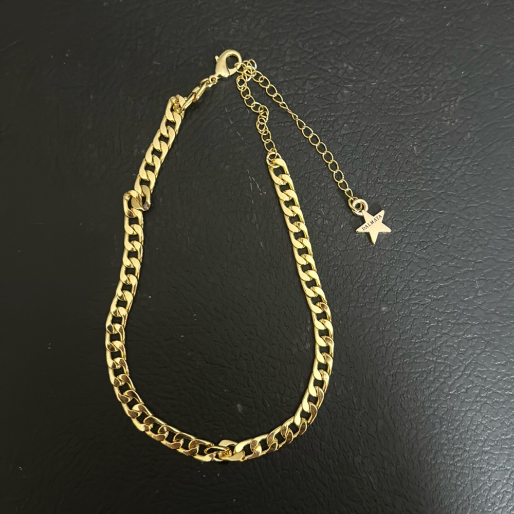 Dalmata Gold Flat Curb Chain